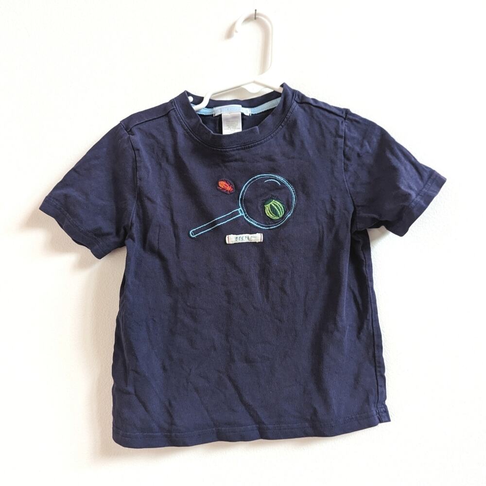 Janie And Jack T-shirt Boys Sz 3 Navy Insect Bug 2014